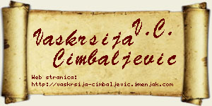 Vaskrsija Cimbaljević vizit kartica
